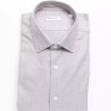 Men Robert Friedman Men'S Shirts | Robert Friedman Beige Medium Slim Collar Cotton Shirt