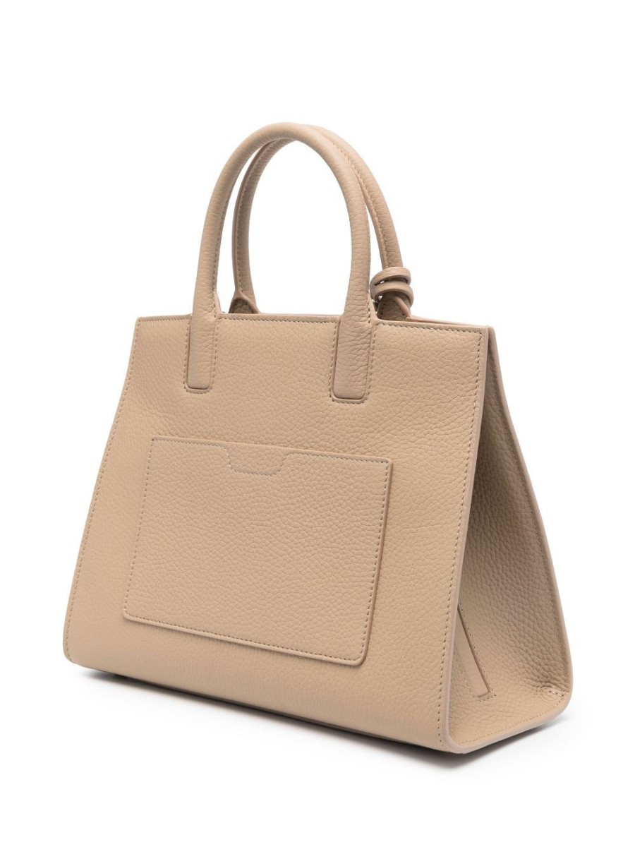 Women Burberry Women'S Handbags | Burberry Oat Beige Calf Leather Frances Handbag