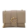 Women Cavalli Class Women'S Crossbody Bags | Cavalli Class Chic Textured Calfskin Shoulder Bag With Jewel Detail