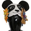 Women Dolce & Gabbana Women'S Hats | Dolce & Gabbana Multicolor Panda Floral Beanie Pvc Hat