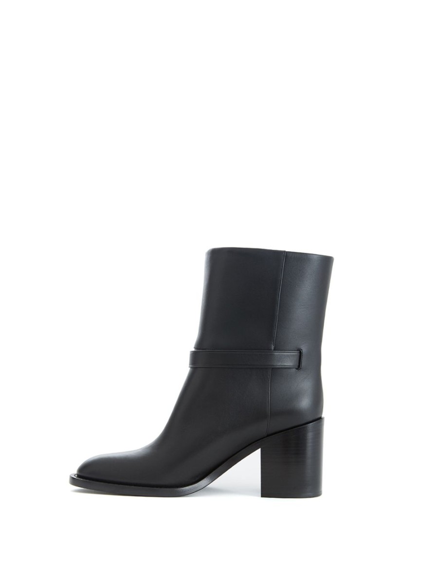 Women Burberry Women'S Boots | Burberry Black Leather Ankle Boots