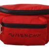 Men Givenchy Men'S Luggage And Travel | Givenchy Red Polyamide Light Bum Belt Bag