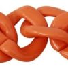 Women Ermanno Scervino Women'S Bracelets | Ermanno Scervino Gold Orange Chain Wide Brass Plastic Bracelet