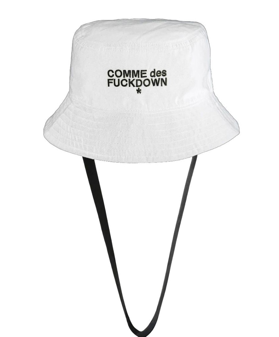 Men Comme Des Fuckdown Men'S Hats & Caps | Comme Des Fuckdown Chic Fisherman Hat With Signature Stitching