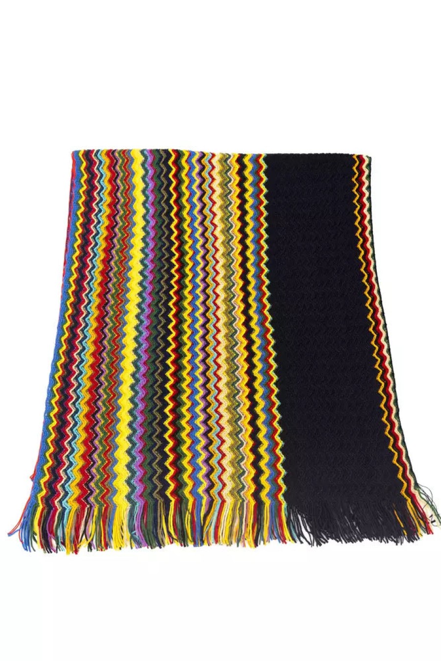 Men Missoni Men'S Scarves | Missoni Geometric Fantasy Multicolor Fringed Scarf