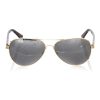 Men Frankie Morello | Frankie Morello Gold-Toned Aviator Eyewear With Smoked Lens