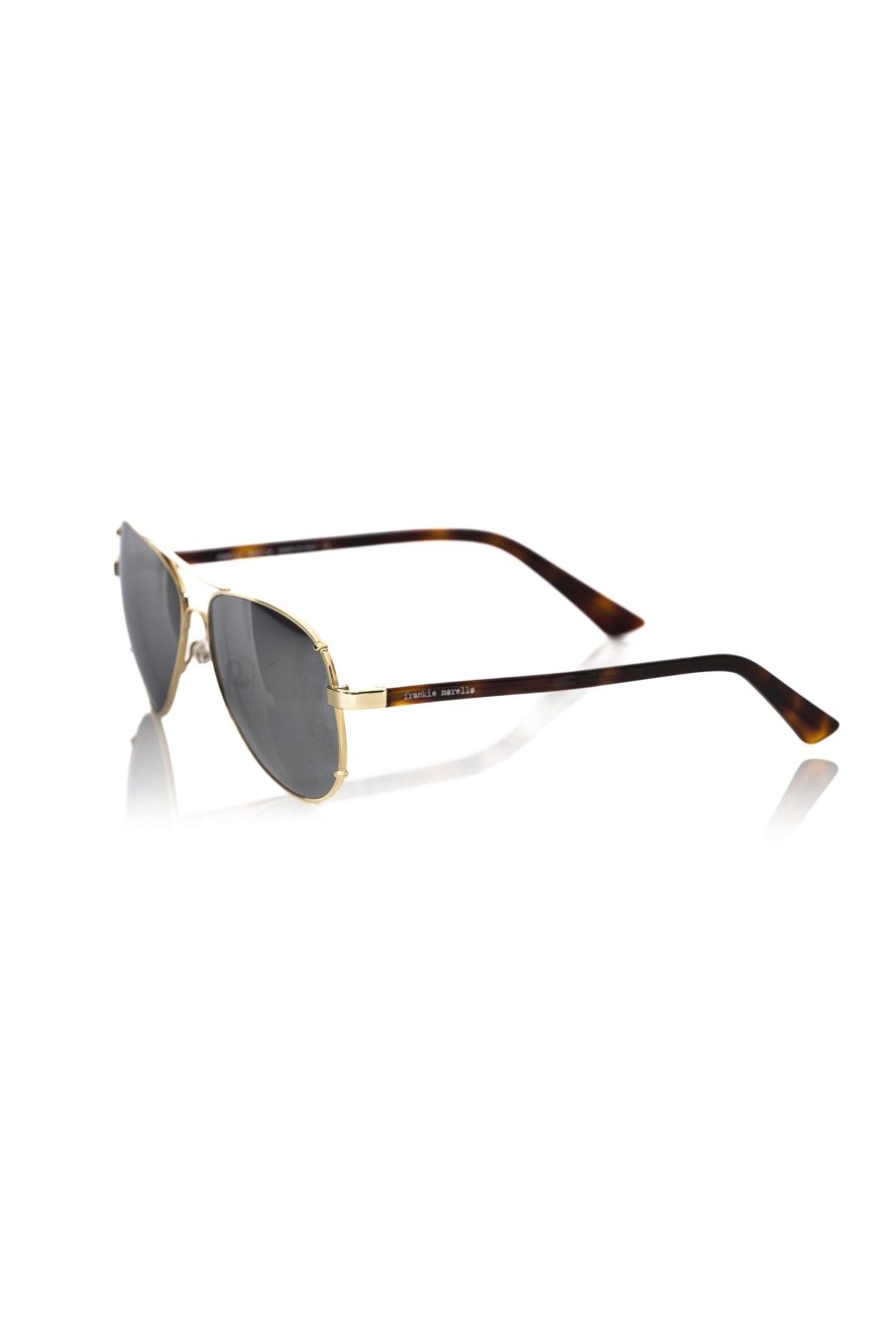 Men Frankie Morello | Frankie Morello Gold-Toned Aviator Eyewear With Smoked Lens