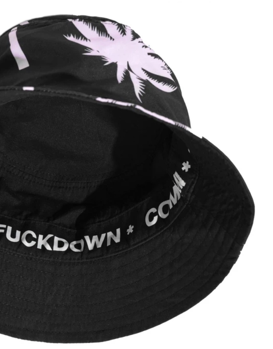 Women Comme Des Fuckdown Women'S Hats | Comme Des Fuckdown Palm-Printed Fisherman Hat With Embroidered Detail