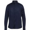 Men Aquascutum Men'S Shirts | Aquascutum Elegant Cotton Embroidered Logo Shirt