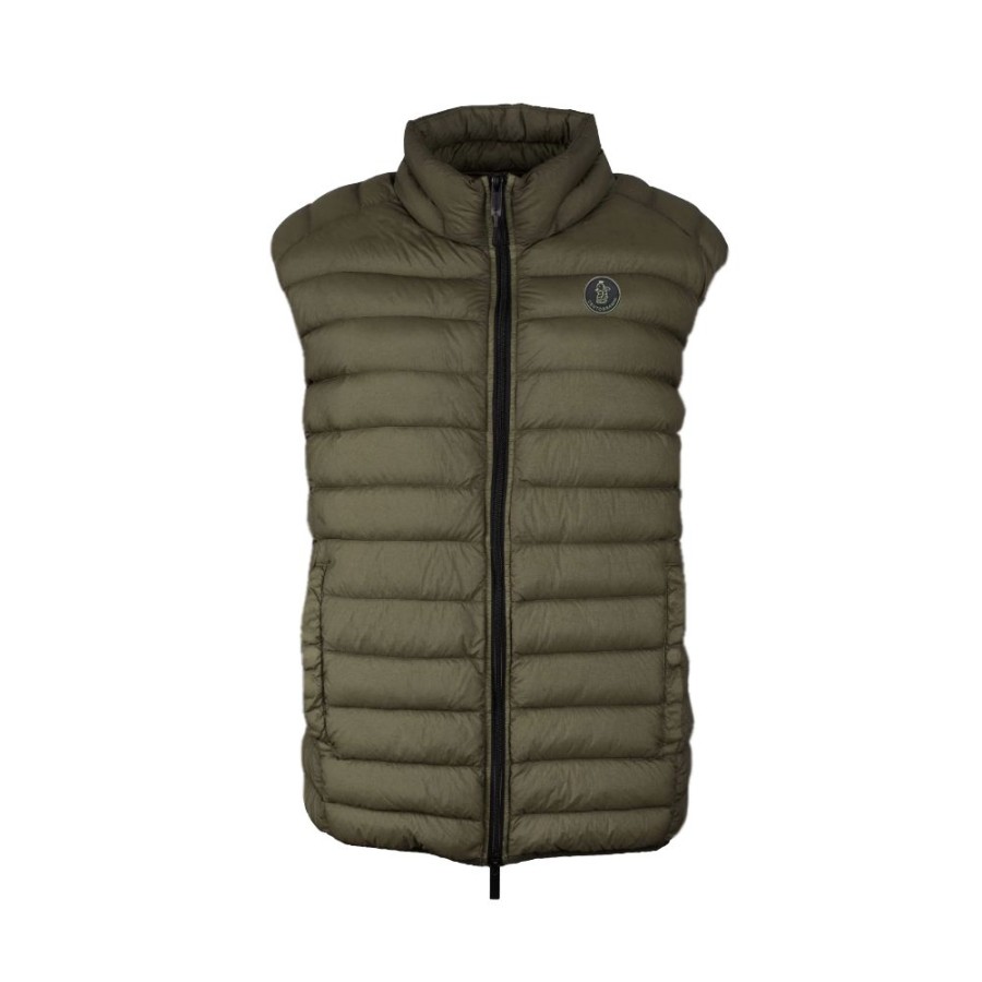 Men Centogrammi Men'S Vests | Centogrammi Emerald Green Nylon Down Vest