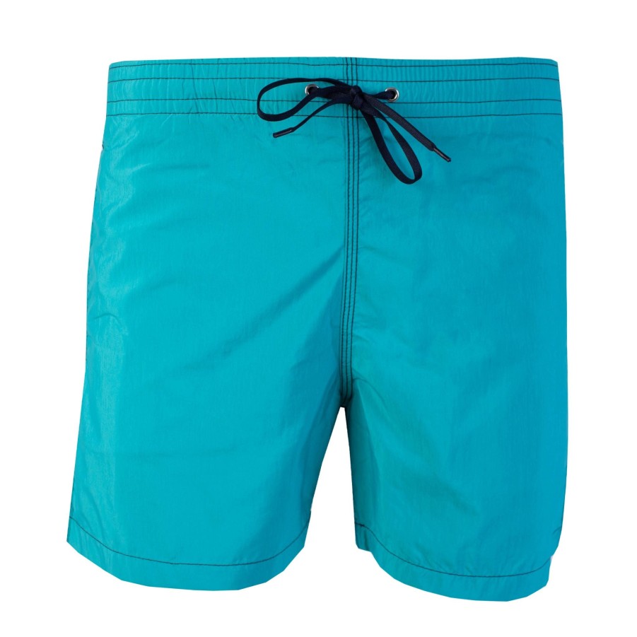 Men Malo Men'S Swimwear | Malo Turquoise Swim Short