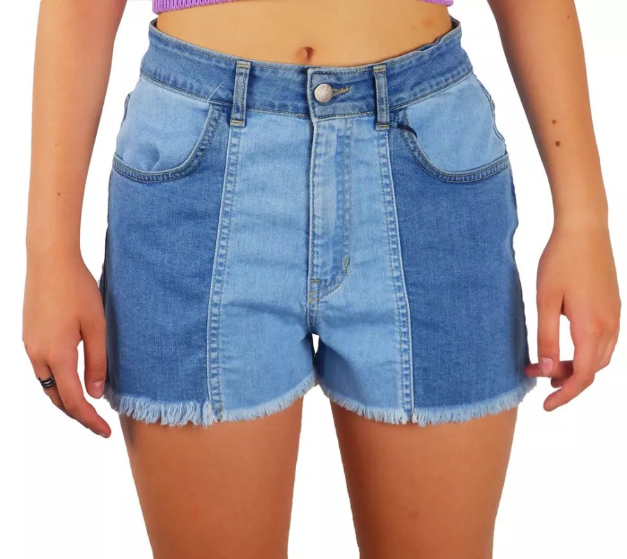 Women Comme Des Fuckdown Women'S Shorts | Comme Des Fuckdown Chic Denim Shorts With Raw Hem Edge