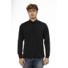 Men Baldinini Trend Men'S Shirts | Baldinini Trend Baldinini Trend Sleek Black Cotton Shirt