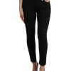 Women Dolce & Gabbana Women'S Pants & Jeans | Dolce & Gabbana Black Cotton Mid Waist Skinny Denim Jeans