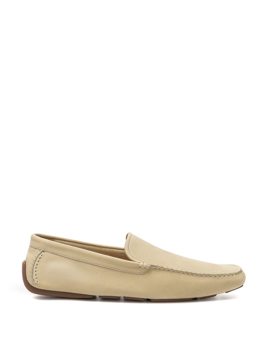 Men Bally Men'S Loafers | Bally Beige Loafer In Suede