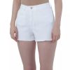 Women Comme Des Fuckdown Women'S Shorts | Comme Des Fuckdown Chic Raw Hem Logo Cotton Shorts