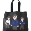 Men Dolce & Gabbana Men'S Tote Bags | Dolce & Gabbana Black Leather Travel Shopping Gym #Dgfamily Tote Bag