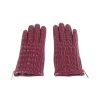 Women Cavalli Class Women'S Gloves | Cavalli Class Burgundy Lambskin Leather Gloves Delight