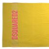 Women Dsquared² Women'S Others Accessories | Dsquared Yellow Logo Print Cotton Soft Unisex Beach Towel