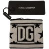 Men Dolce & Gabbana Men'S Other Accessories | Dolce & Gabbana Black Wool Logo #Dgmillennials 1Pc Wristband