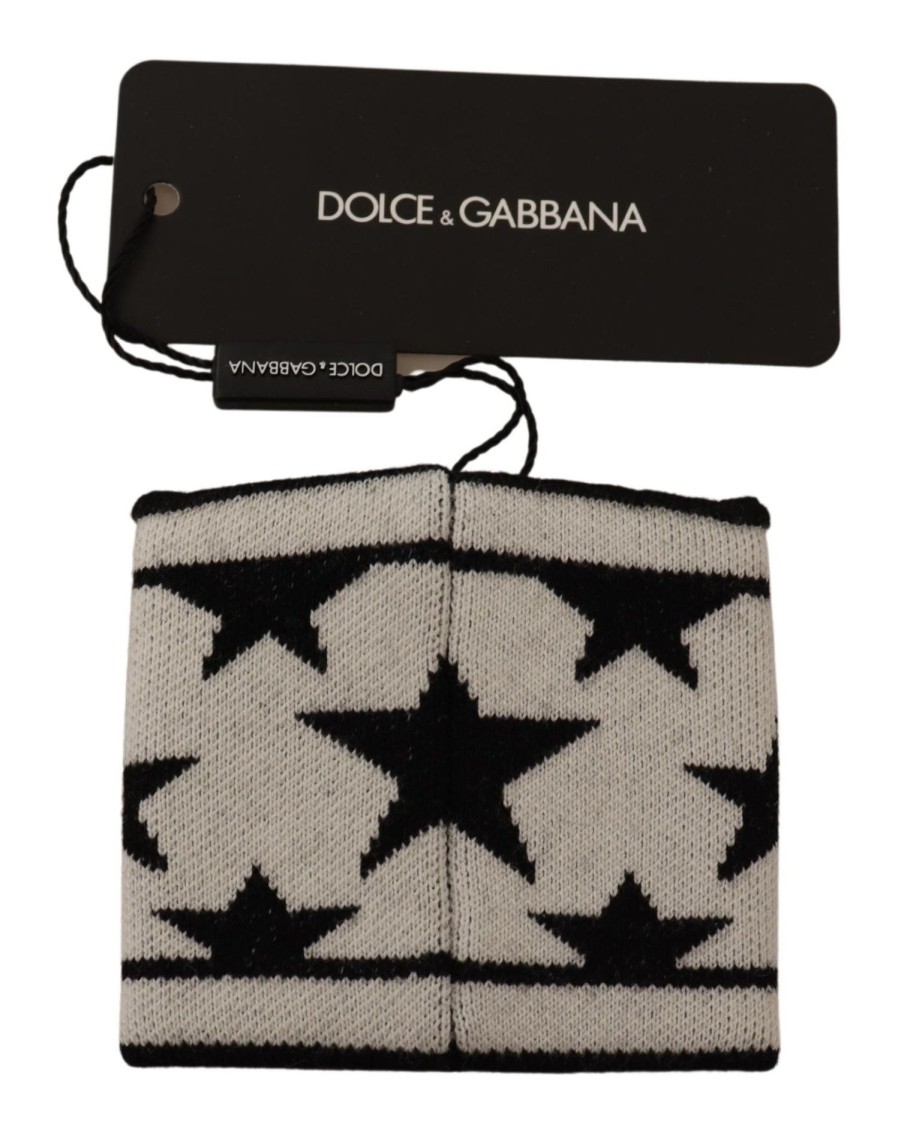 Men Dolce & Gabbana Men'S Other Accessories | Dolce & Gabbana Black Wool Logo #Dgmillennials 1Pc Wristband