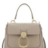 Women Chloé Women'S Handbags | Chloe Black Calf Leather Tess Handbag