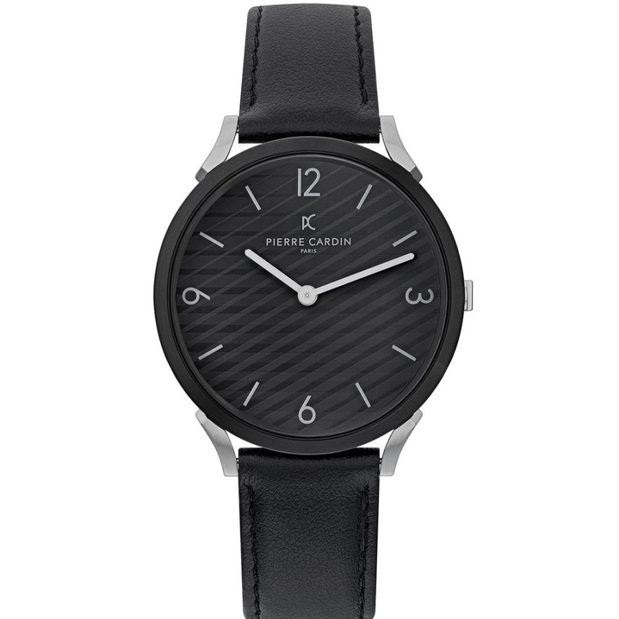 Men Pierre Cardin | Pierre Cardin Black Men Watch