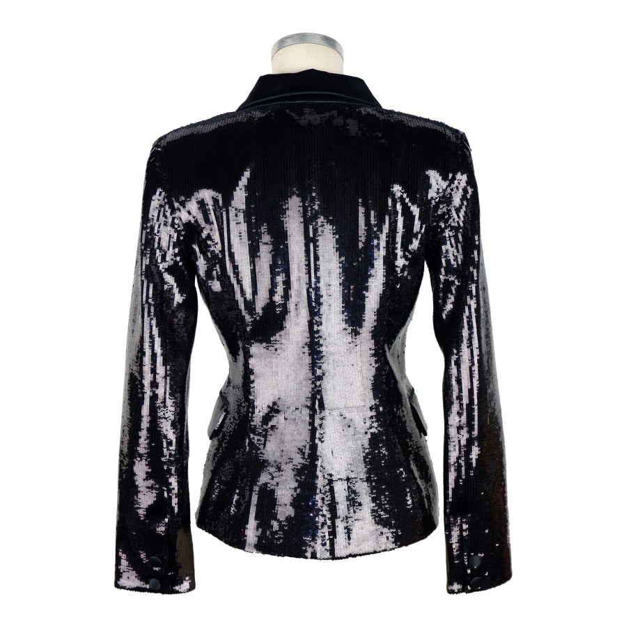 Women Elisabetta Franchi Women'S Suits & Blazers | Elisabetta Franchi Elegant Sequined Double-Breasted Jacket