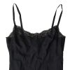 Women Dolce & Gabbana Women'S Underwear | Dolce & Gabbana Black Lace Silk Sleepwear Camisole Underwear