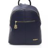 Women Baldinini Trend Women Backpacks | Baldinini Trend Elegant Blue Backpack With Golden Accents