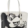 Women COACH Women'S Tote Bags | Coach (C6978) Mickey Mouse X Keith Haring Mollie Large Leather Shoulde