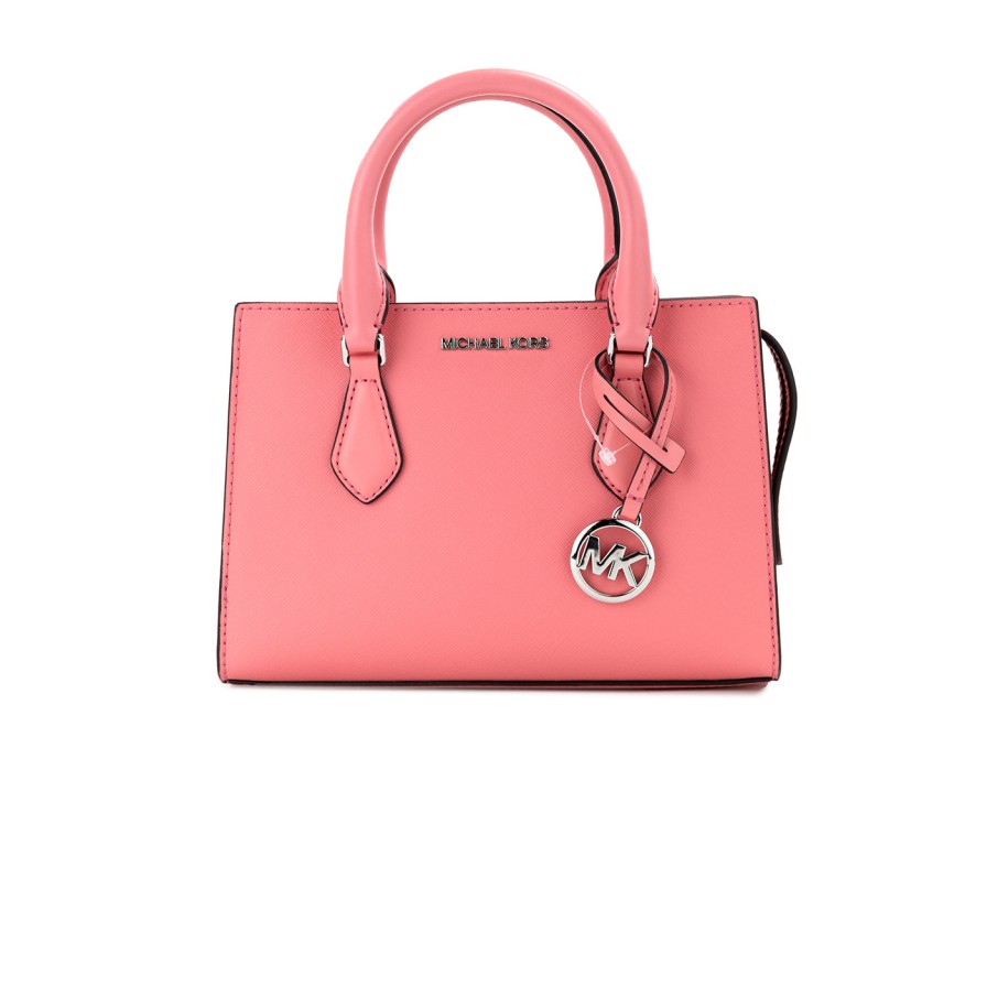 Women Michael Kors Women Satchel Bags | Michael Kors Sheila Small Tea Rose Vegan Leather Center Zip Satchel Pu