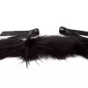 Women BYBLOS Women'S Others Accessories | Byblos Elegant Black Leather Fur Neck Warmer