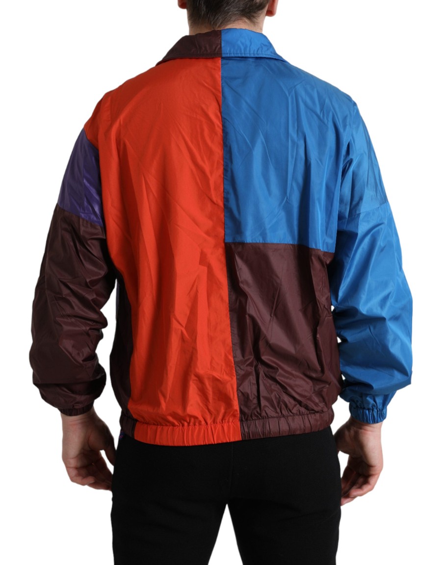 Men Dolce & Gabbana Men'S Jackets | Dolce & Gabbana Multicolor Color Windbreaker Jacket