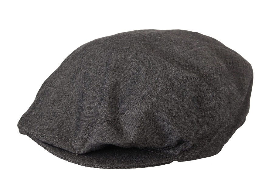 Men Dolce & Gabbana Men'S Hats & Caps | Dolce & Gabbana Gray Newsboy Men Capello Cotton Blend Hat