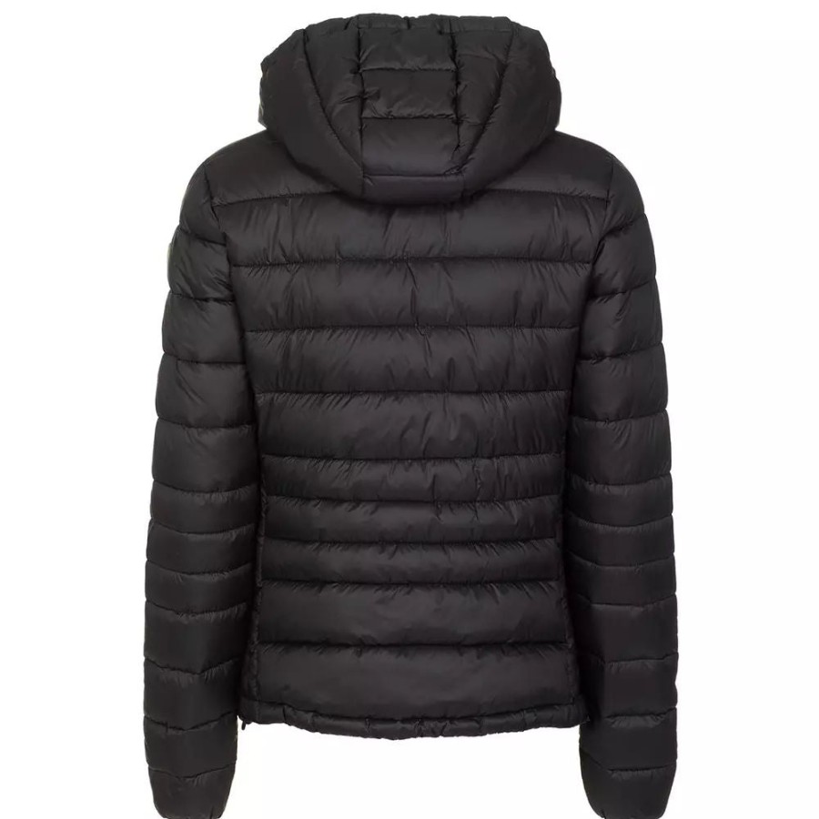 Women Fred Mello Women'S Jackets & Coats | Fred Mello Chic Hooded Short Down Jacket In Sleek Black