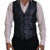 Men Dolce & Gabbana Men'S Vests | Dolce & Gabbana Multicolor Polyester Waistcoat Dress Formal Vest