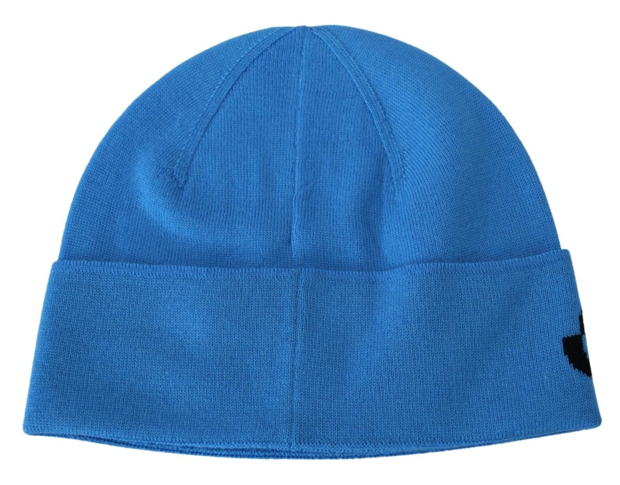 Men Givenchy Men'S Hats & Caps | Givenchy Blue Wool Unisex Winter Warm Beanie Hat