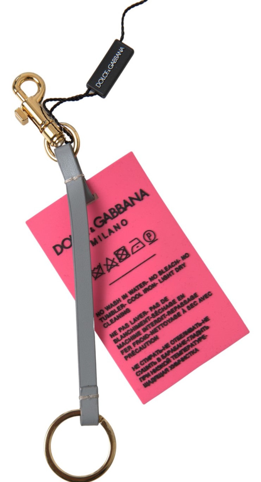 Women Dolce & Gabbana Women'S Keychains | Dolce & Gabbana Pink Silicone Dg Logo Gold Brass Keyring Women Keychai