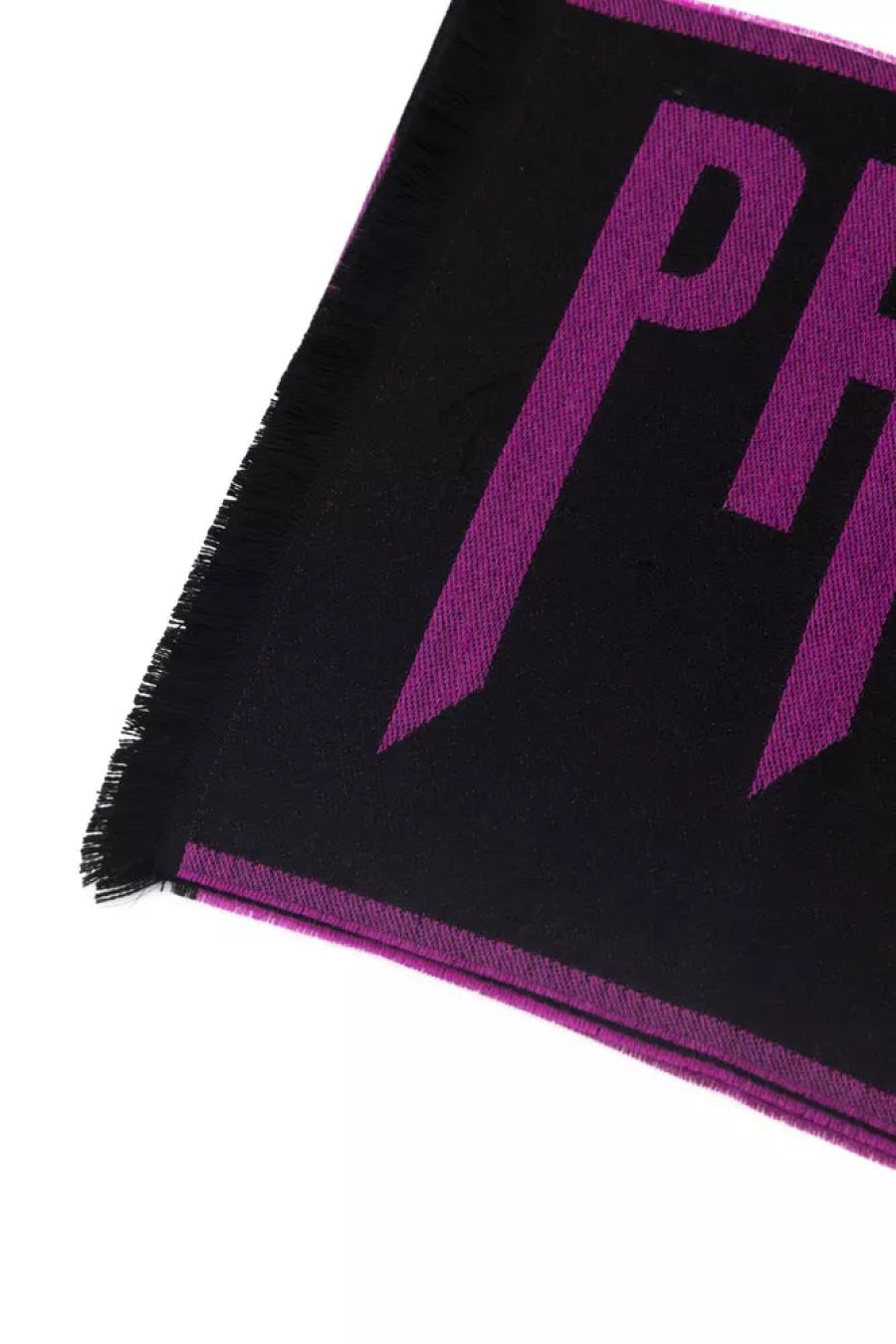 Men Philipp Plein Men'S Scarves | Philipp Plein Elegant Fringed Purple Scarf