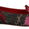 Women Dolce & Gabbana Women'S Flat Shoes | Dolce & Gabbana Multicolor Jacquard Sacred Heart Patch Slip On Shoes