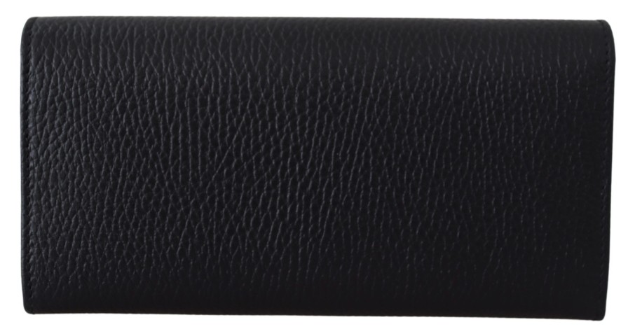 Women Gucci Women'S Wallets | Gucci Black Icon Leather Wallet