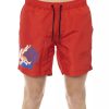 Men Bikkembergs Men'S Swimwear | Bikkembergs Red Polyester Swimwear - Genuine Authentic Brand Llc