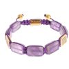 Women Nialaya Women'S Bracelets | Nialaya Cz Amethyst 18K Gold 925 Bracelet