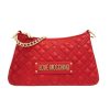 Women Love Moschino Women'S Crossbody Bags | Love Moschino Chic Red Faux Leather Hobo Shoulder Bag