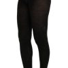 Women Dolce & Gabbana Women'S Tights And Socks | Dolce & Gabbana Gray Wool Blend Stretch Tights