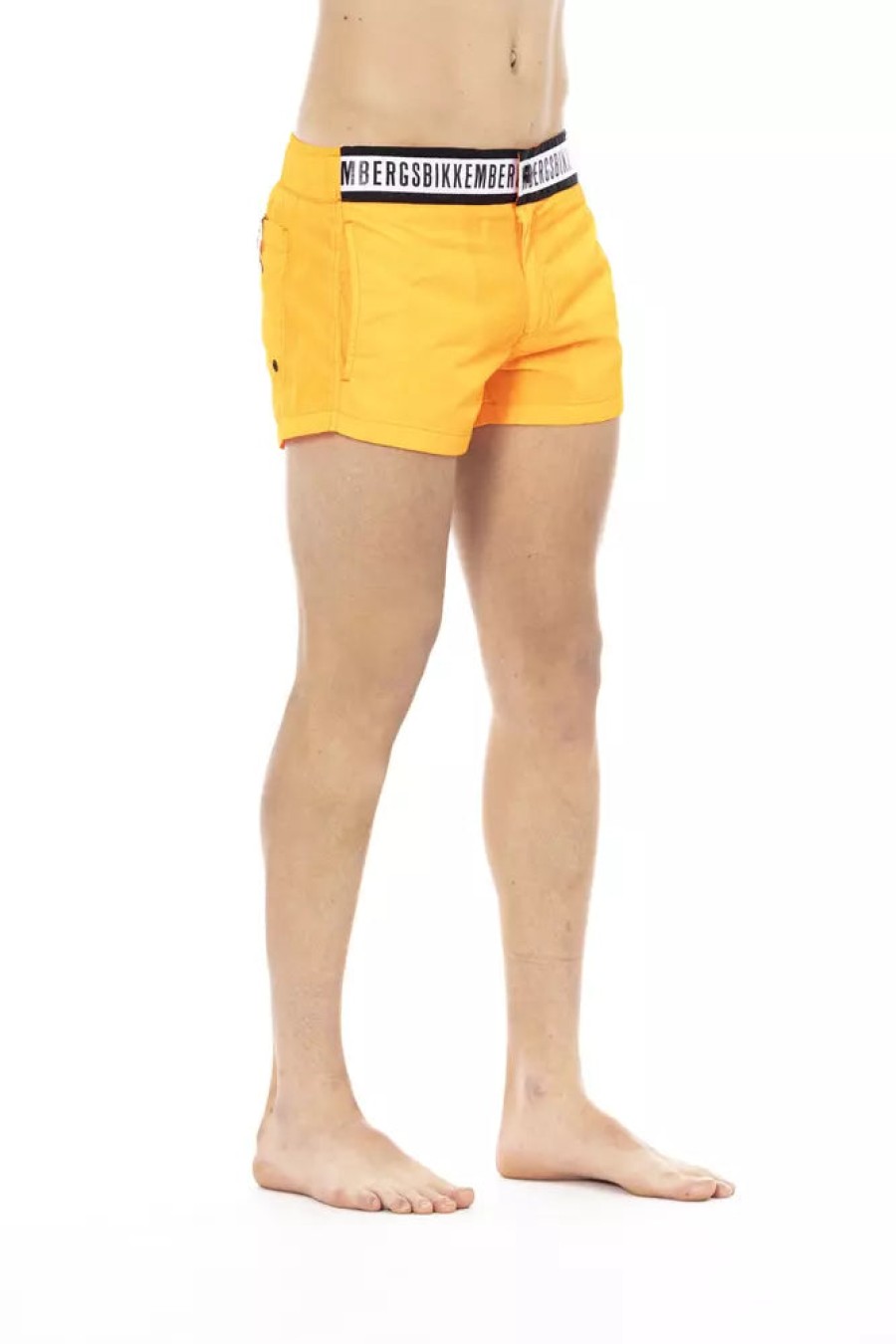 Men Bikkembergs Men'S Swimwear | Bikkembergs Orange Polyamide Swimwear - Genuine Authentic Brand Llc