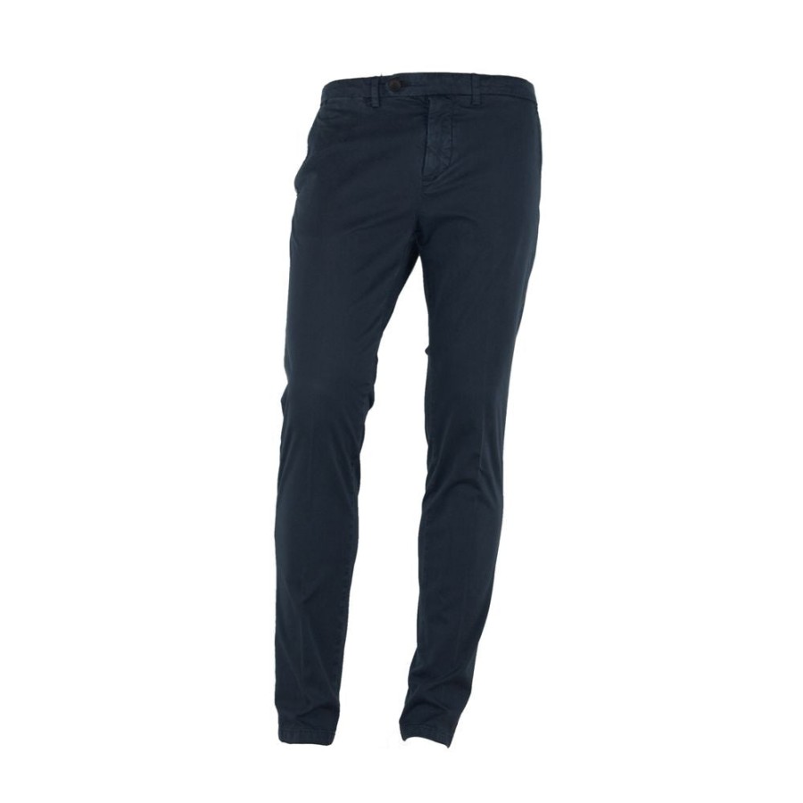 Men Made in Italy Men'S Jeans & Pants | Made In Italy Elegant Summer Cotton Trousers With Stretch