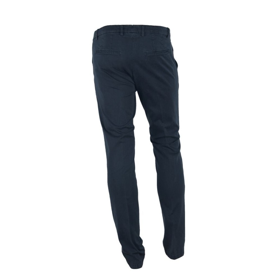 Men Made in Italy Men'S Jeans & Pants | Made In Italy Elegant Summer Cotton Trousers With Stretch