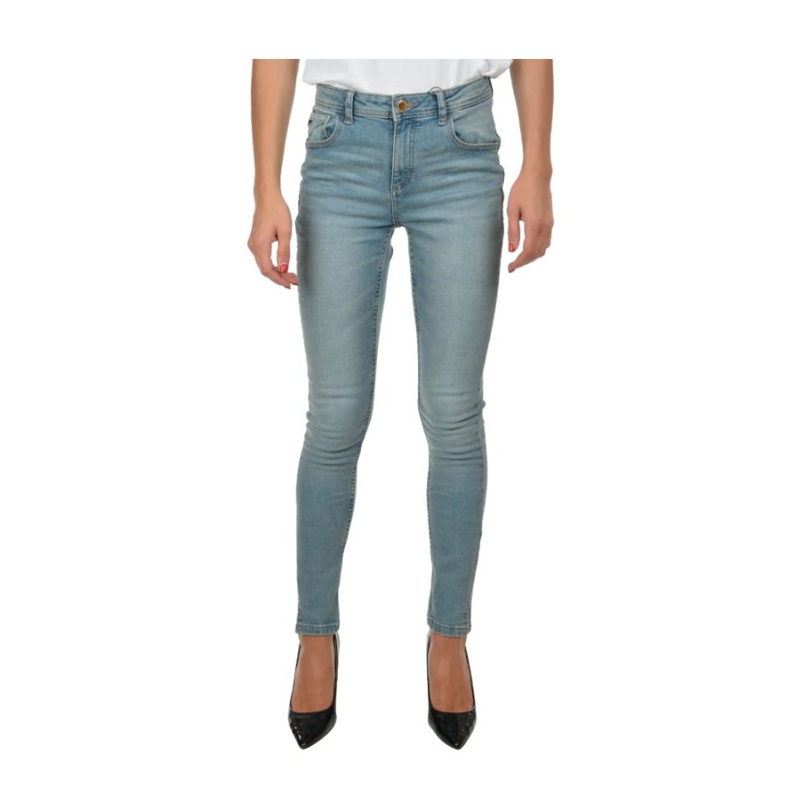 Women Yes Zee Women'S Pants & Jeans | Yes Zee Chic Light Blue Skinny Jeans For Women